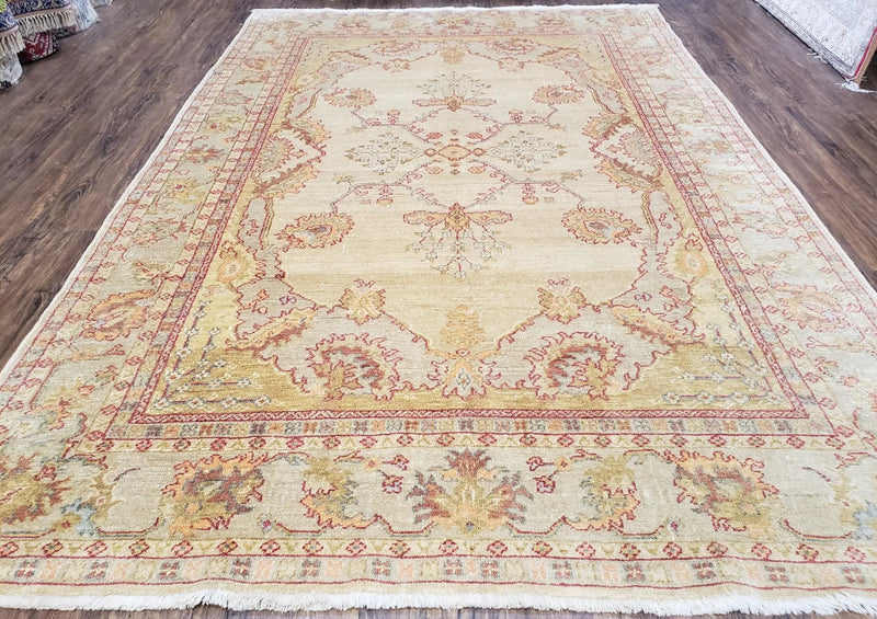 6x9 Turkish Oushak Rug, Wool Rug, Hand Knotted by Jewel Rugs