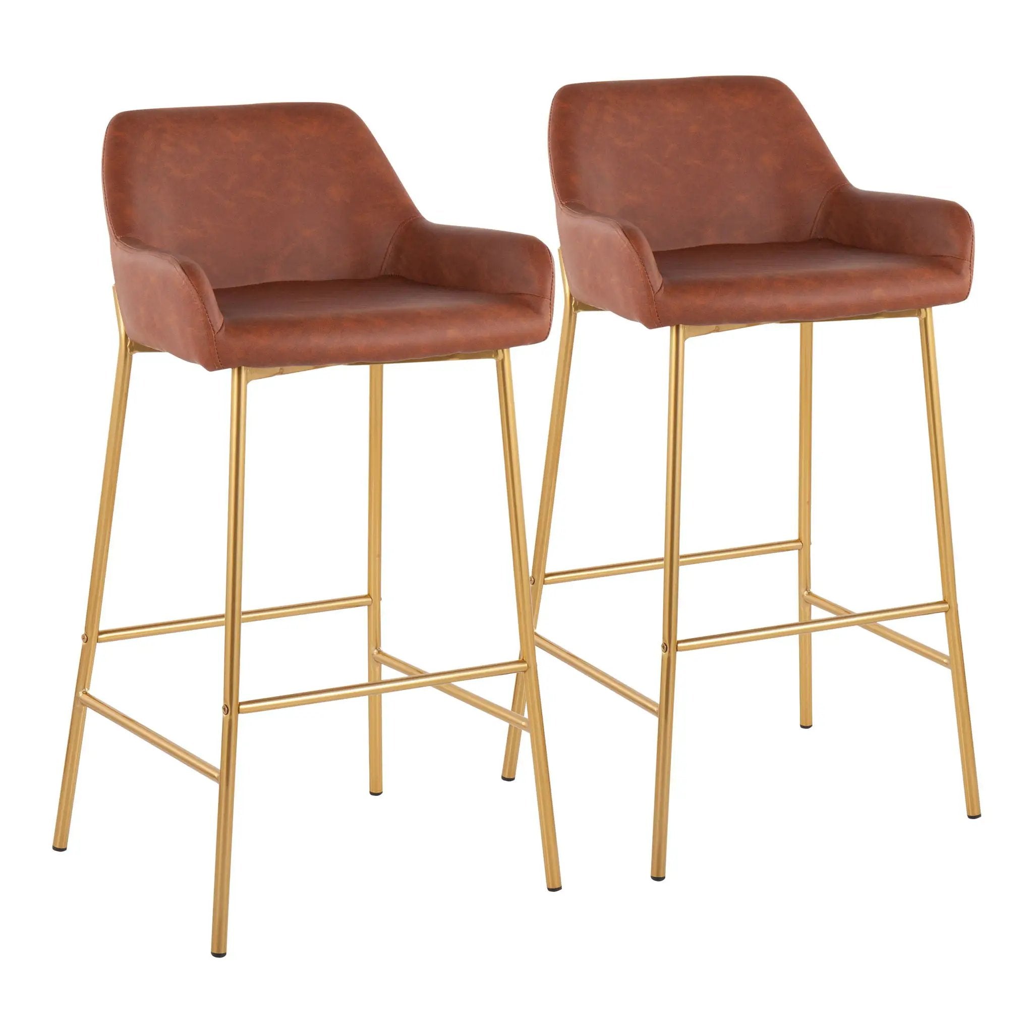 Daniella - Contemporary / Glam Fixed Height Bar Stool (Set of 2) by HouseOfZazla
