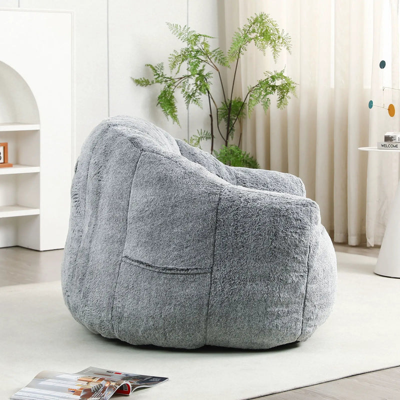 Beanbag Chair, Beanbag Sofa Chair With Armrests Stuffed High Density Foam by HouseOfZazla