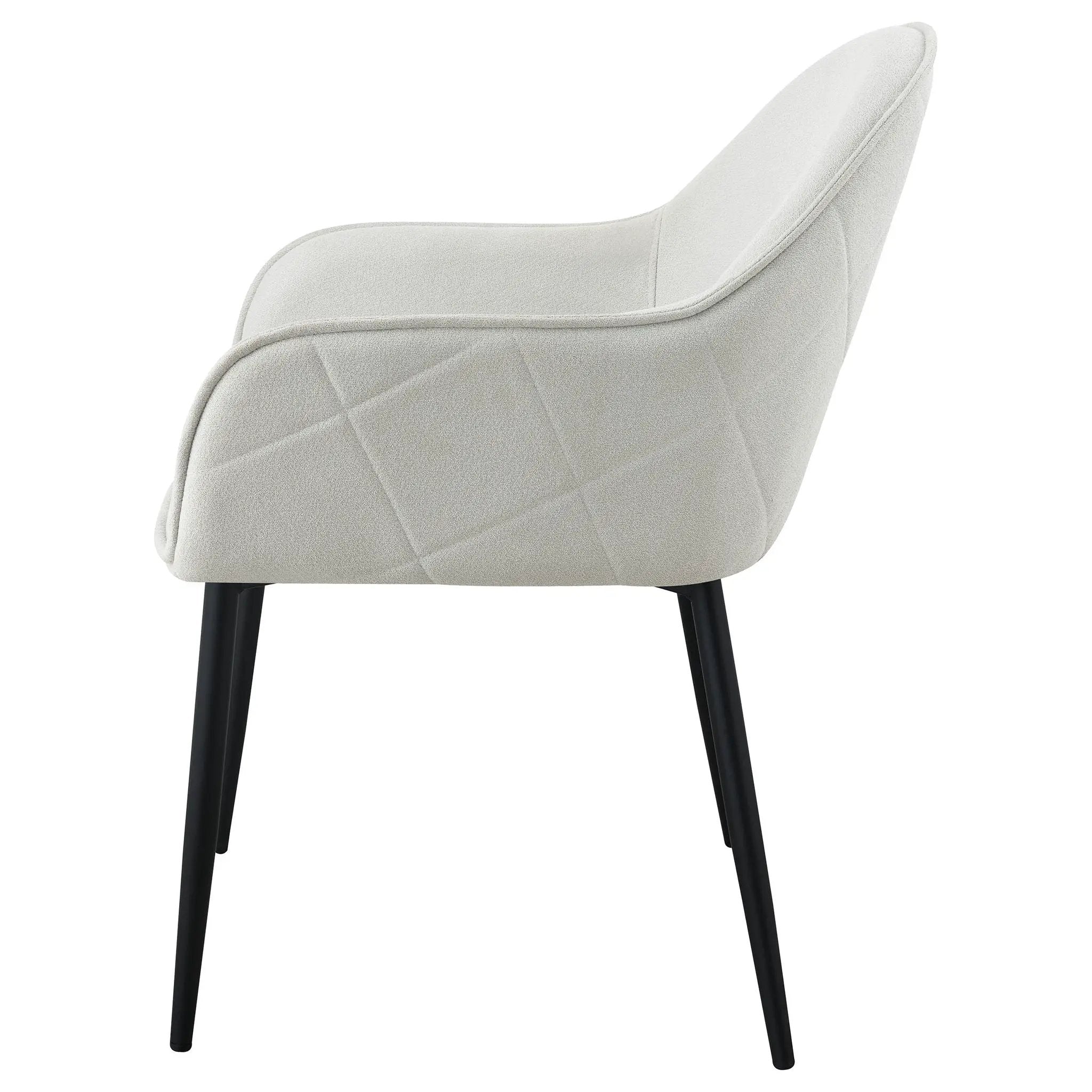 Emma Fabric Upholstered Dining Arm Chair Fog Grey (Set of 2) by Unique Piece Furniture