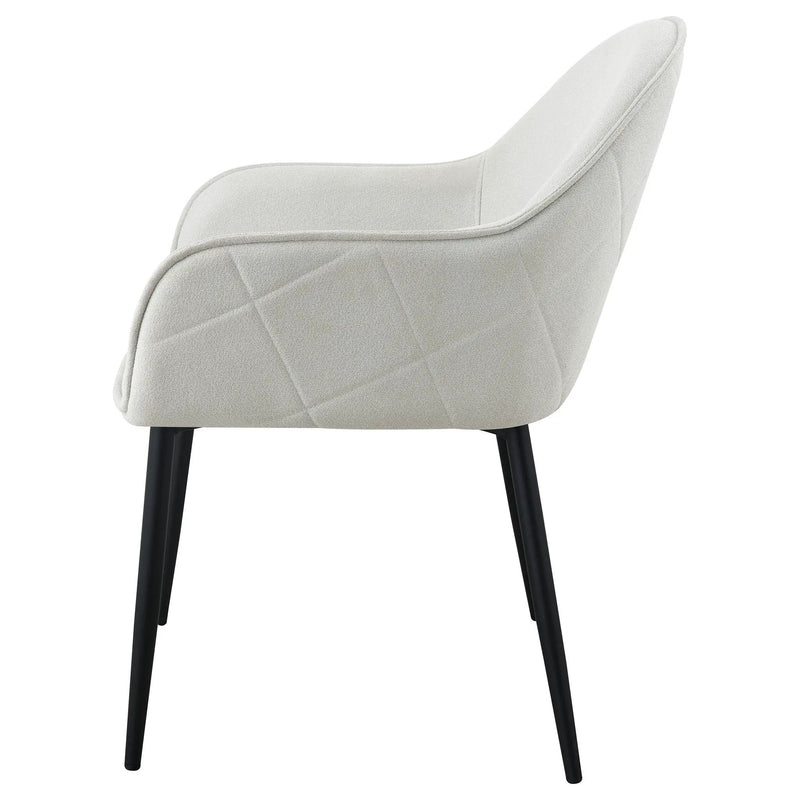 Emma Fabric Upholstered Dining Arm Chair Fog Grey (Set of 2) by Unique Piece Furniture