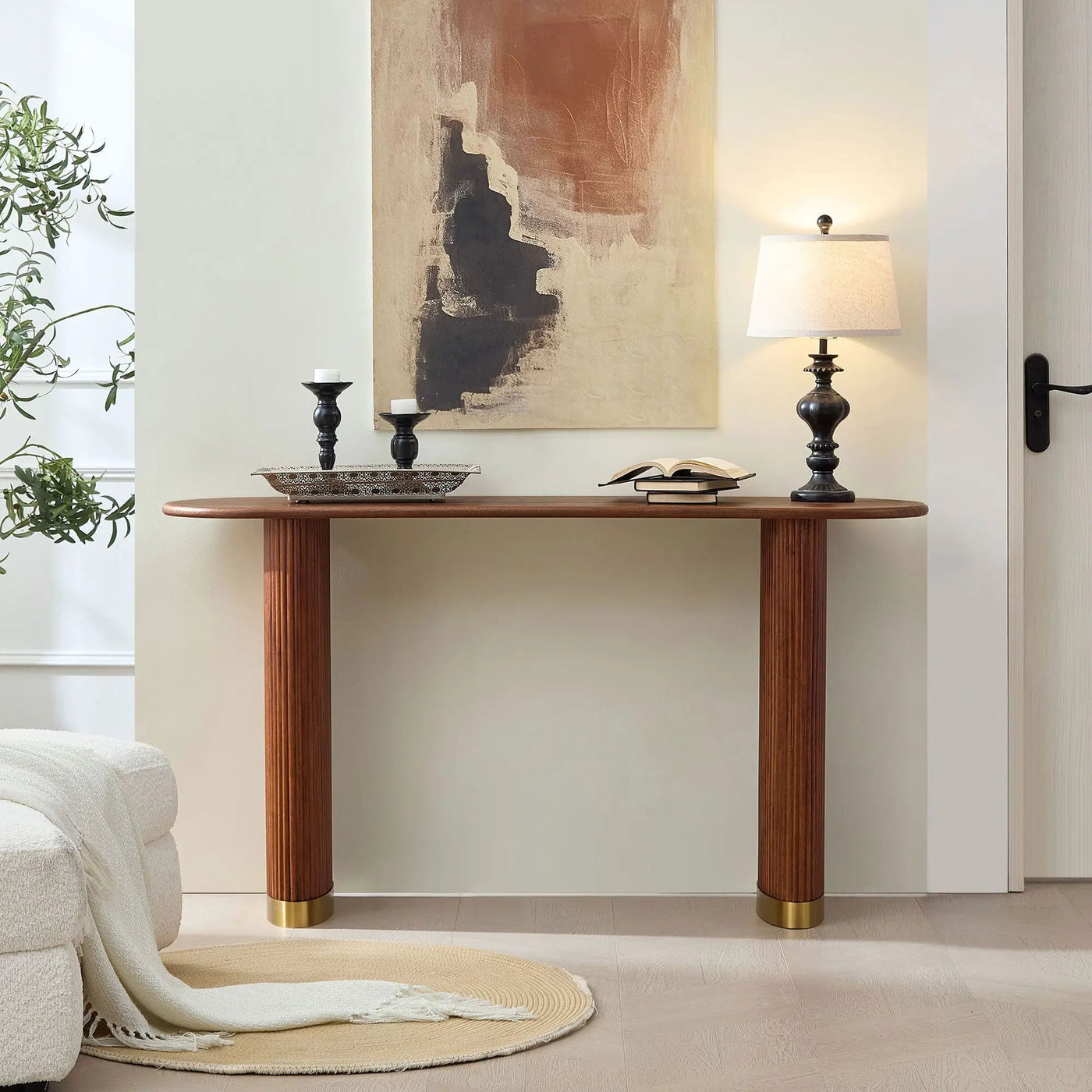 Modern 59.1 Inch Entryway Table for Living Room by HouseOfZazla