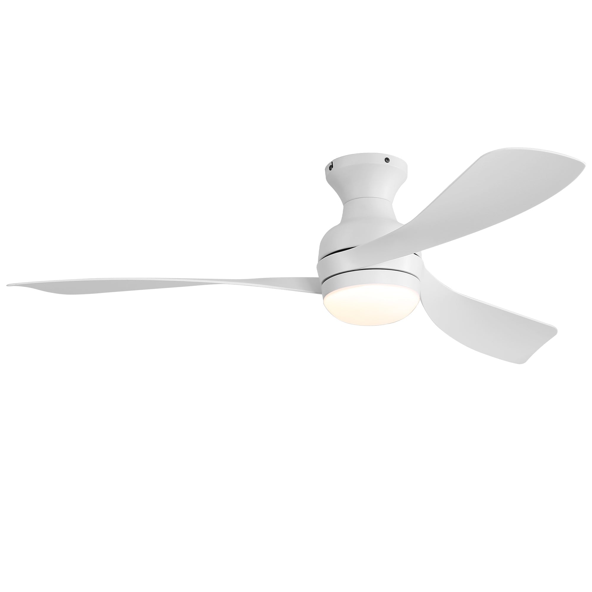 52" Low Profile Ceiling Fan with Lights, Quiet Reversible DC Motor, Dimmable LED by HouseOfZazla