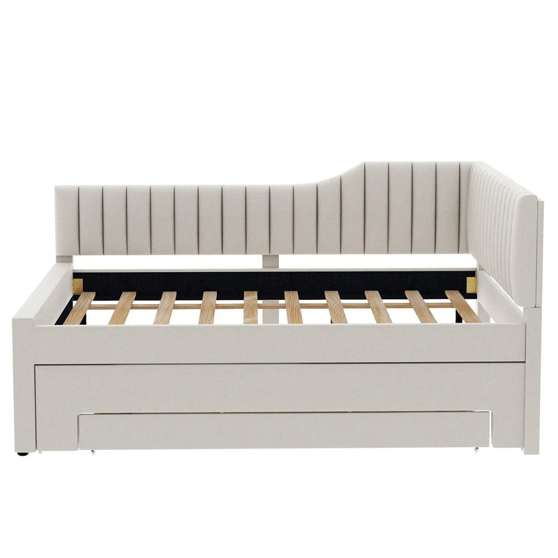 Upholstered Daybed With Trundle And 3 Drawers by HouseOfZazla