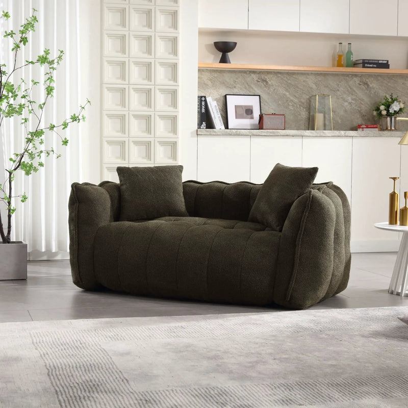 Cozy Beanbag Chair With High Resilience Foam Core For 2 by HouseOfZazla