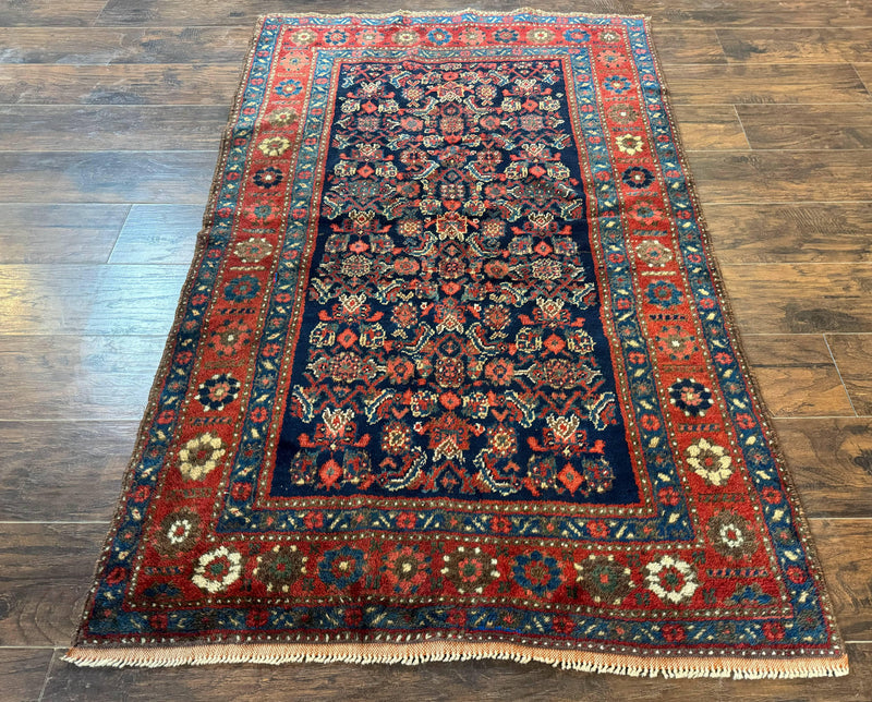 Antique Persian Tribal Rug 4x6, Kurdish Rug by Jewel Rugs