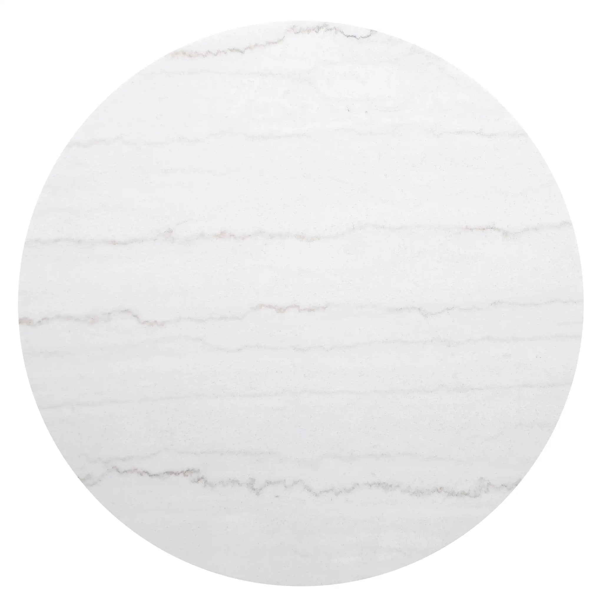 Jason Round White Marble Top Coffee Table Charcoal by Unique Piece Furniture
