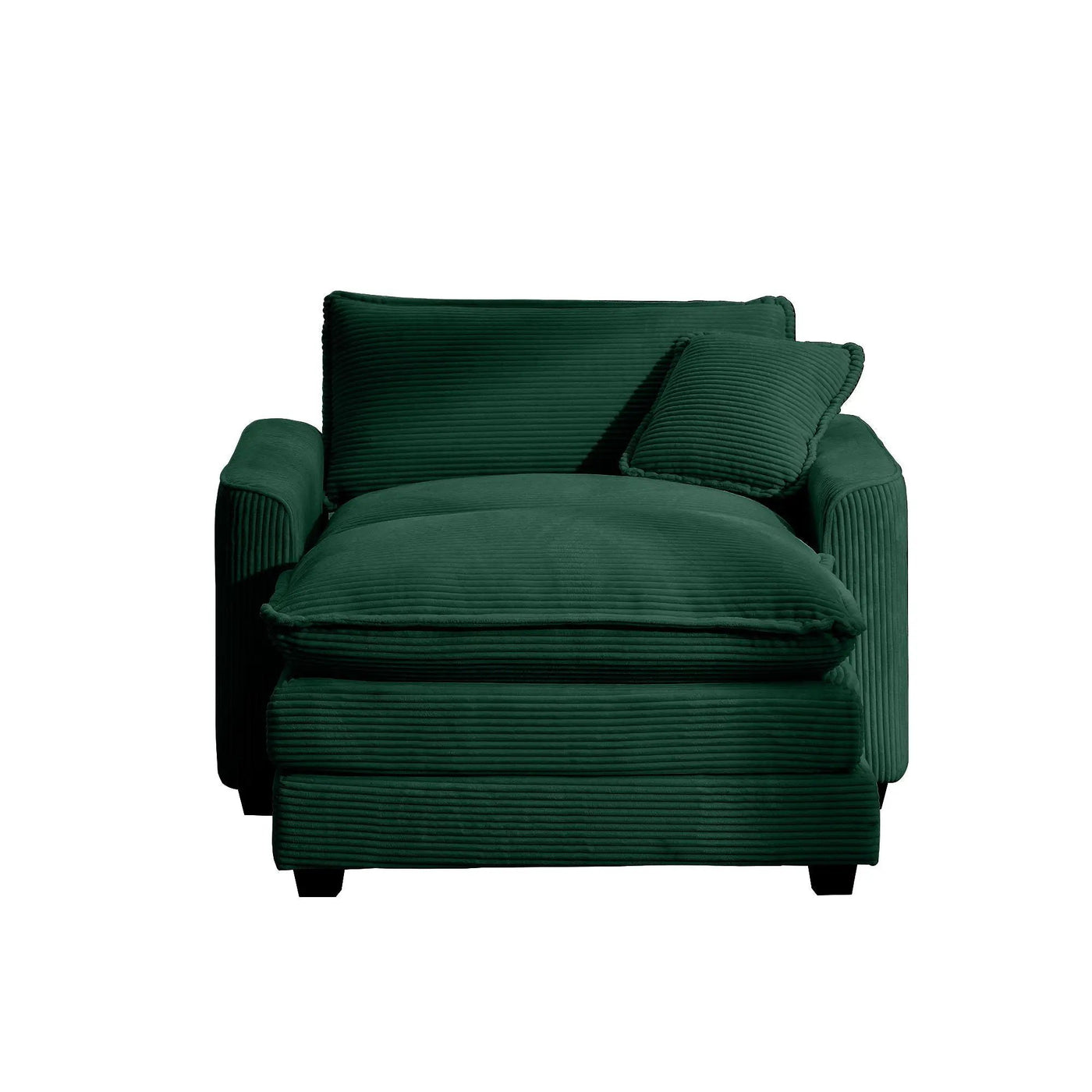 Classic Modern Comfortable Single Chair Deep Seat Sofa With Footstool by Unique Piece Furniture