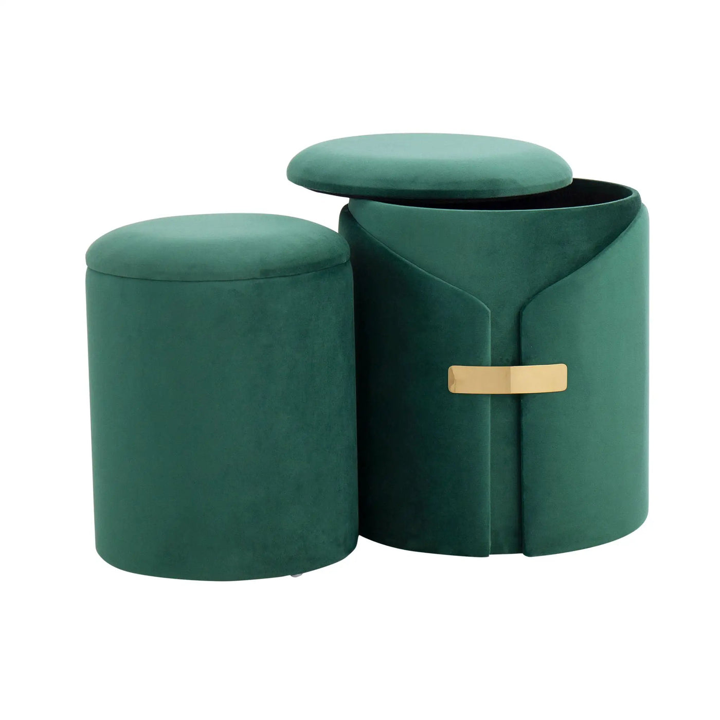 Dahlia - Contemporary / Glam Nesting Ottoman Set by HouseOfZazla