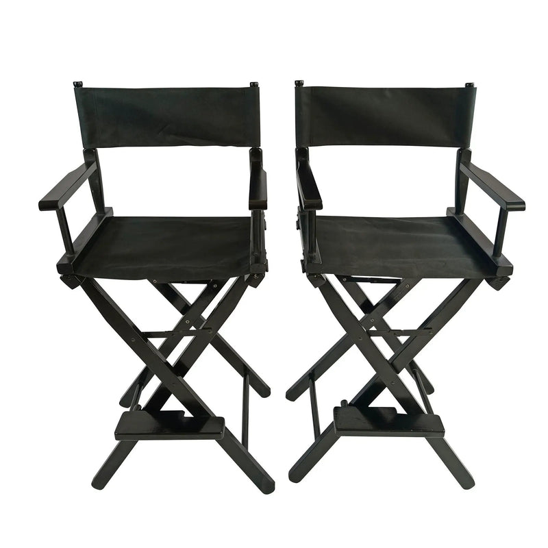 Casual Home Director's Chair, Foldable Style, Suitable For Adults (Set of 2) - Black by Unique Piece Furniture