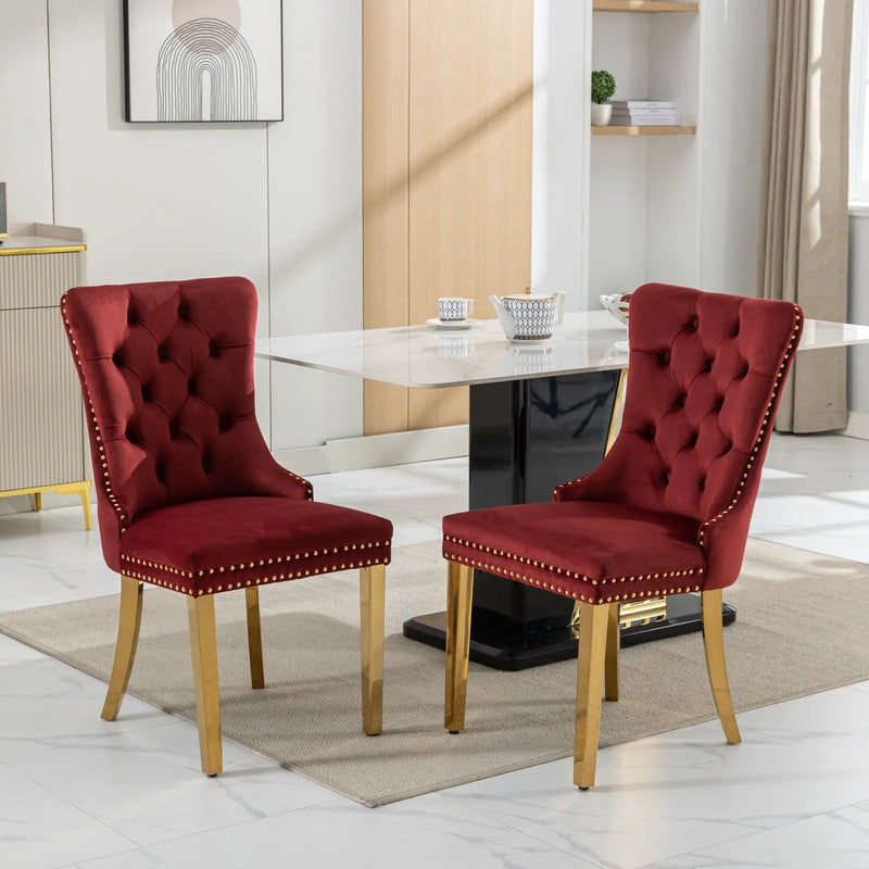 Nikki - Modern, High-End Tufted Dining Chair (Set of 2) by HouseOfZazla