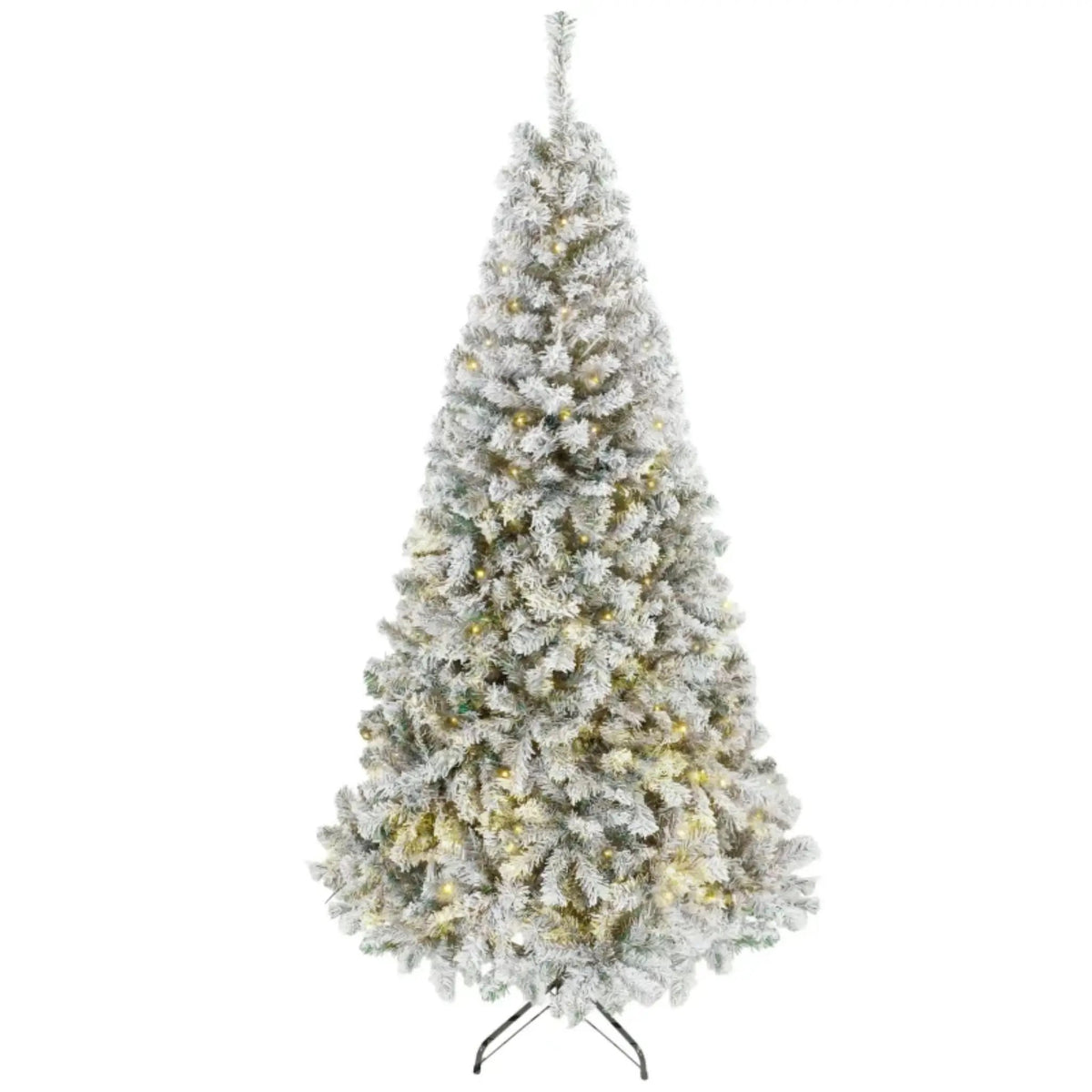 7.5 ft Pre-Lit Flocked Fraser Fir Artificial Christmas Tree by HouseOfZazla
