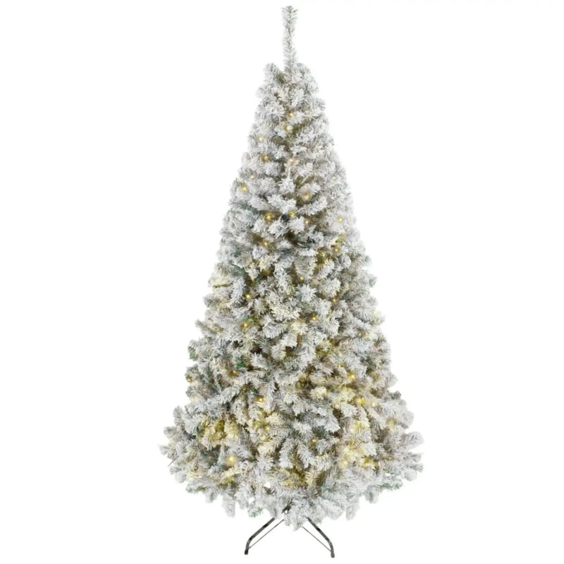 7.5 ft Pre-Lit Flocked Fraser Fir Artificial Christmas Tree by HouseOfZazla