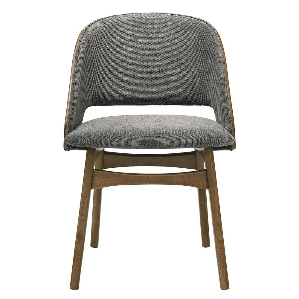 Delmon - Side Chair (Set of 2) - Gray / Dark Walnut by Unique Piece Furniture