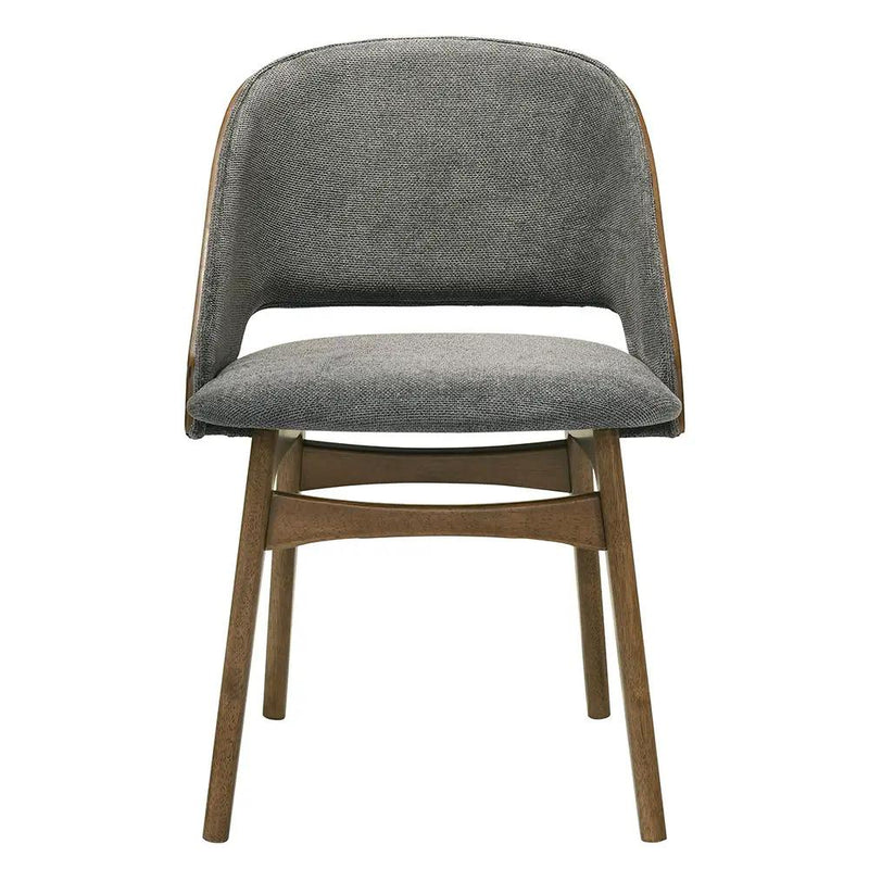 Delmon - Side Chair (Set of 2) - Gray / Dark Walnut by Unique Piece Furniture