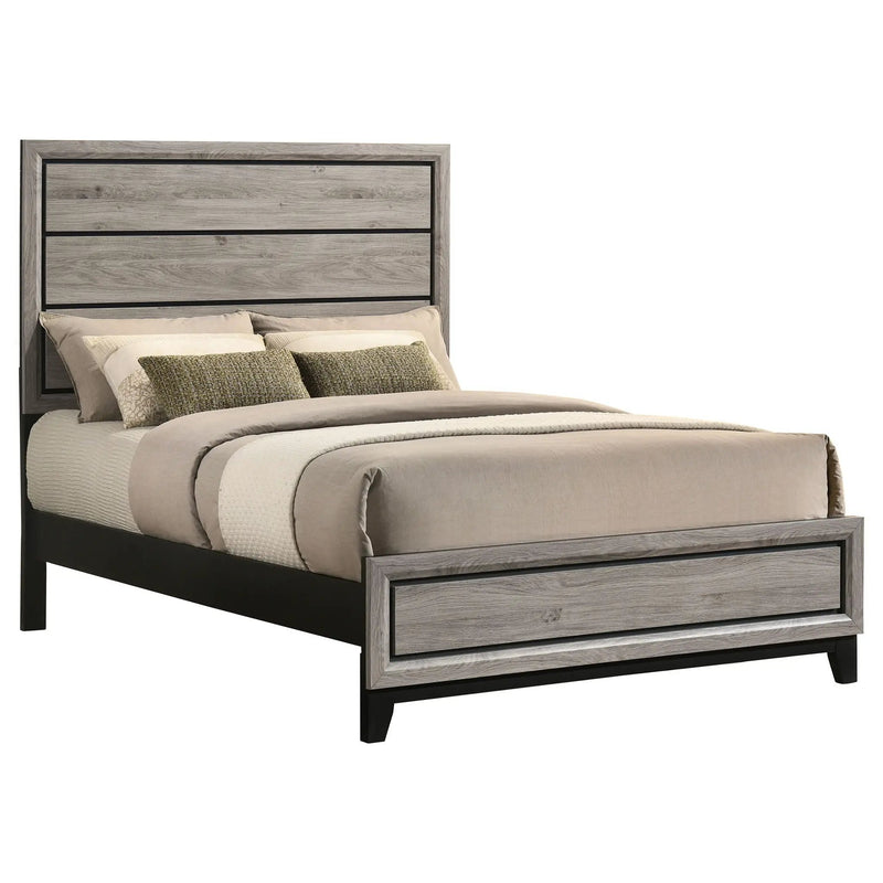 Watson Wood Full Panel Bed Light Taupe by Unique Piece Furniture
