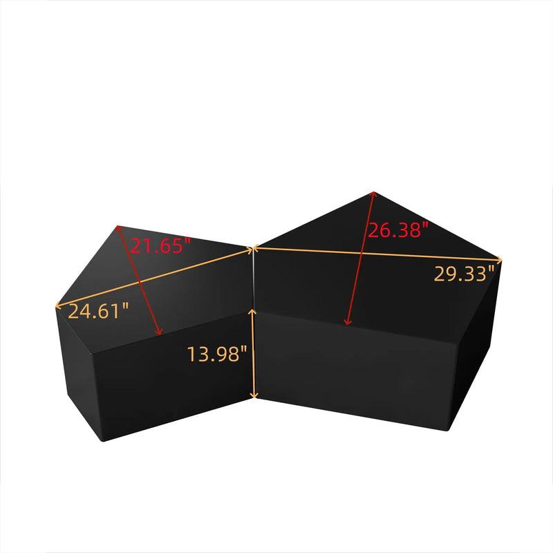 Irregular Pentagon Nesting Coffee Table Set by HouseOfZazla