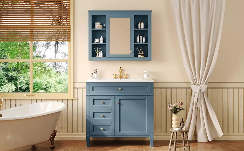 36'' Bathroom Vanity with Medicine Cabinet by HouseOfZazla
