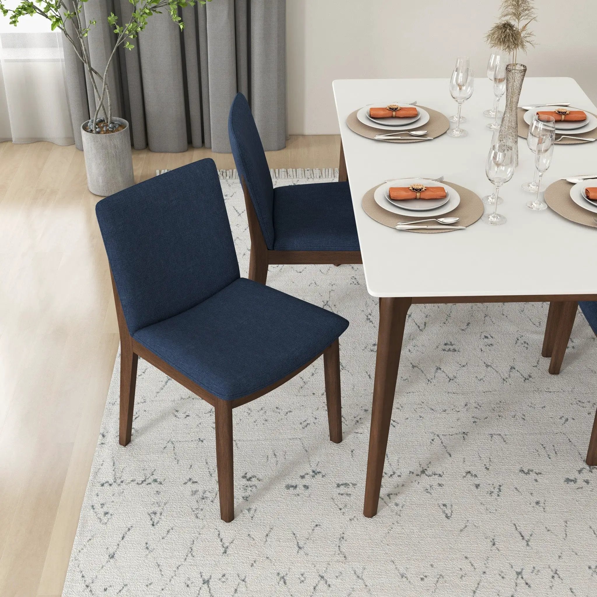 Laura - Mid-Century Modern Solid Wood Dining Chair (Set of 2) by Unique Piece Furniture