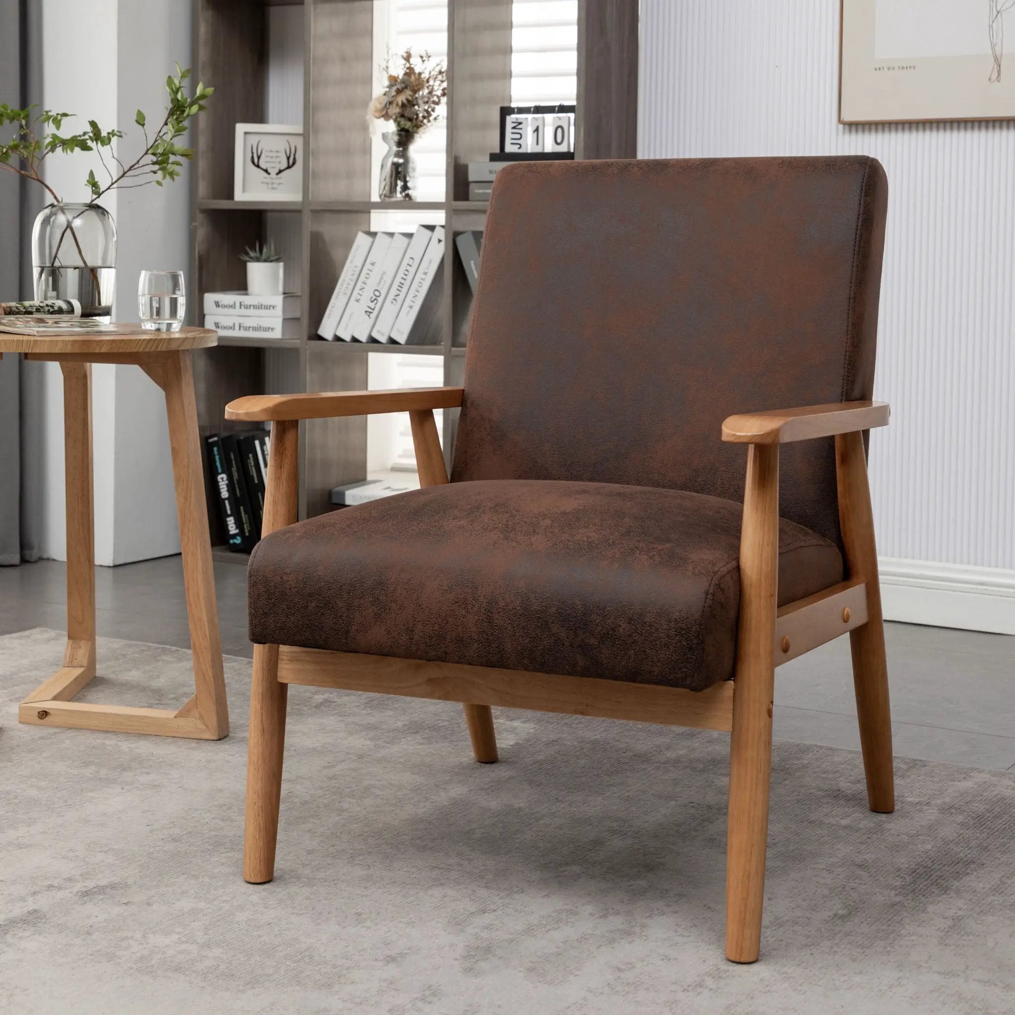 Wide Arm Chair - Brown by Unique Piece Furniture