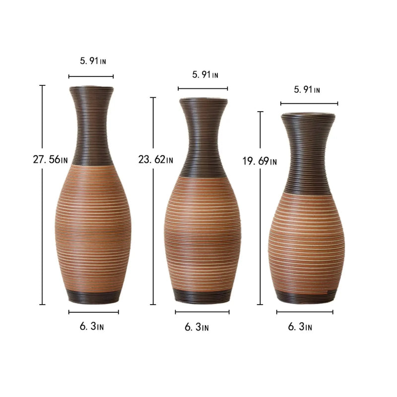 Designer Floor Vases, Large Vases For Home Decor Flooring (Set of 3) by Unique Piece Furniture