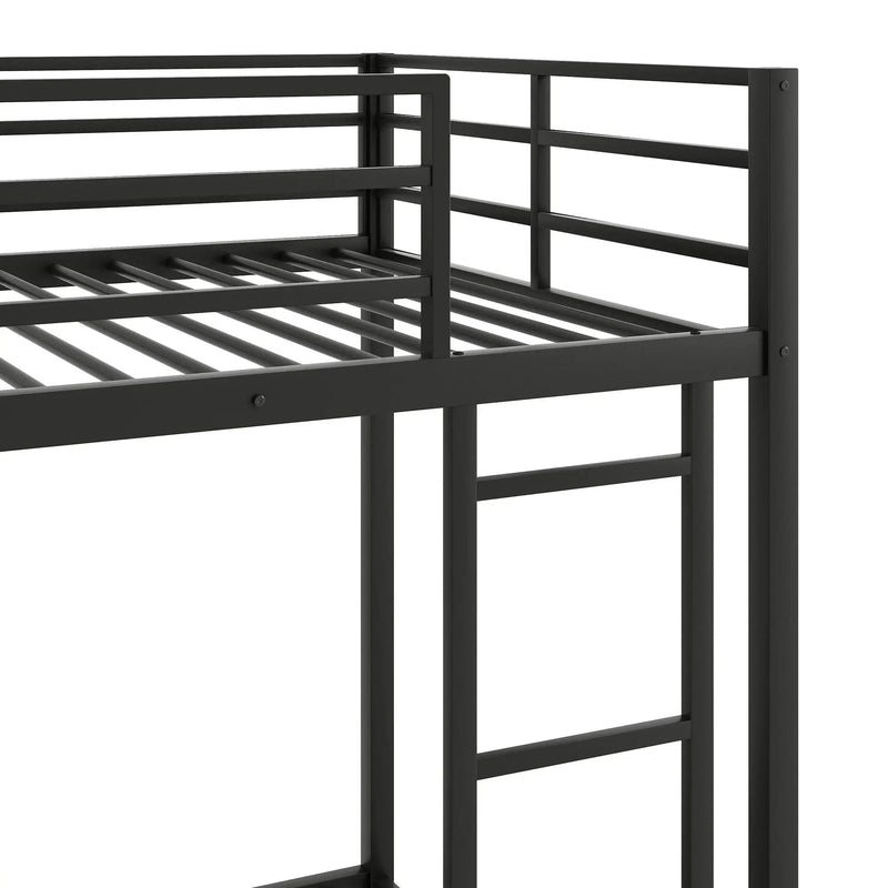 Metal Bunk Bed, Low Bunk Bed With Ladder by HouseOfZazla