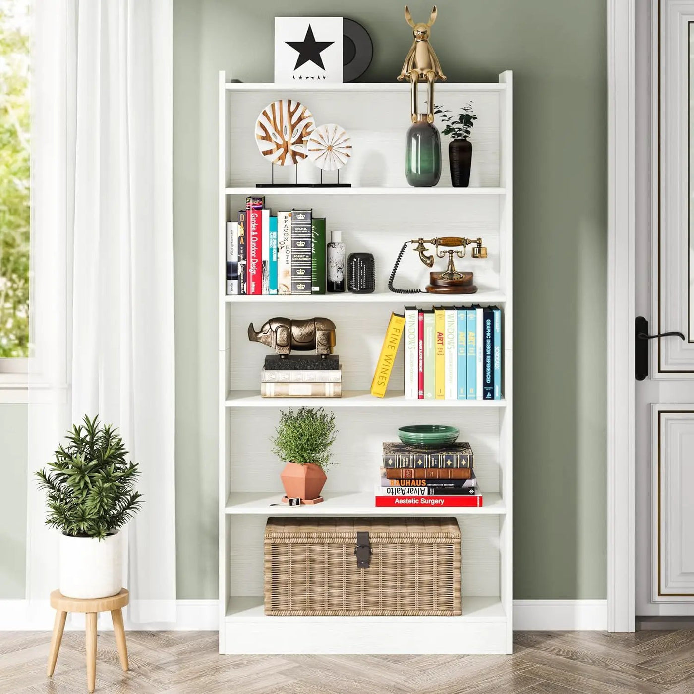 Library Bookshelf With Storage For Living Room by HouseOfZazla