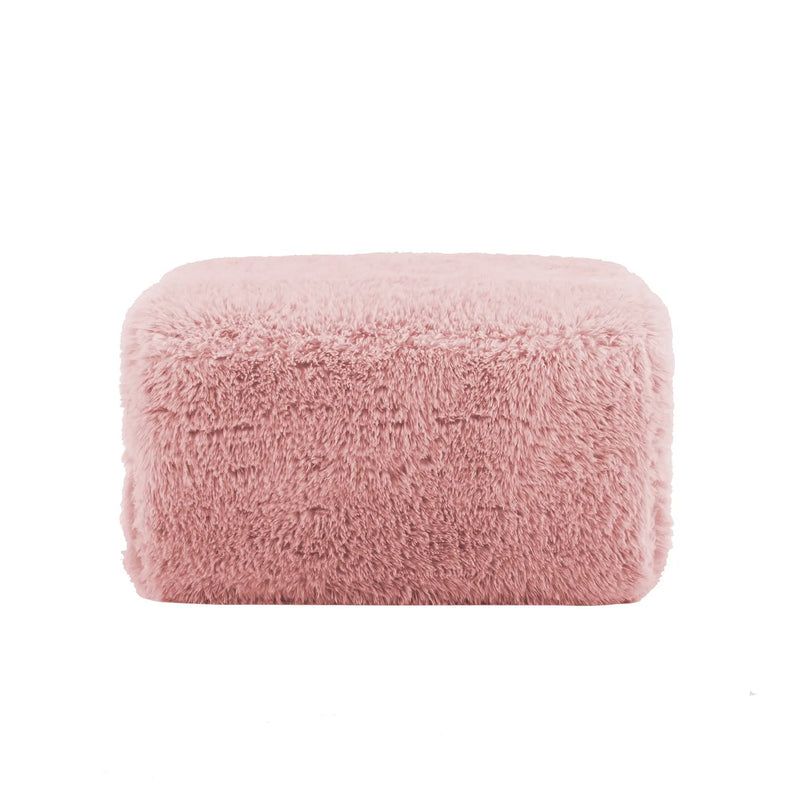 Aviana Ottoman Plush Fabric - Pink by HouseOfZazla