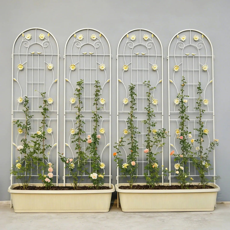 Metal Garden Trellis Rustproof Trellis For Climbing Plant Outdoor Flower Support by HouseOfZazla