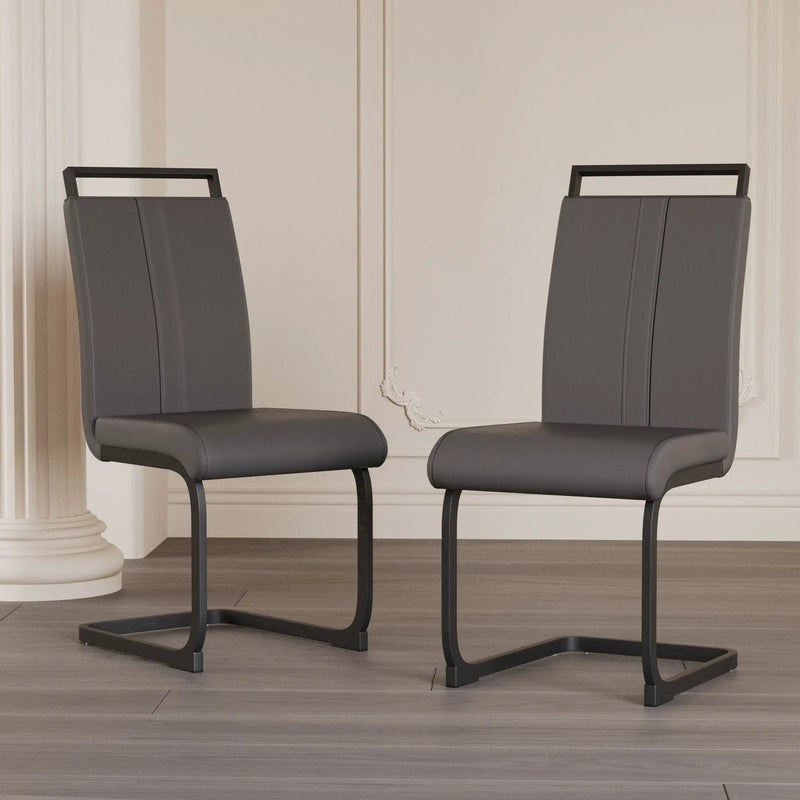 Modern Dining Chairs With High Back Upholstered Design Metal Legs by HouseOfZazla