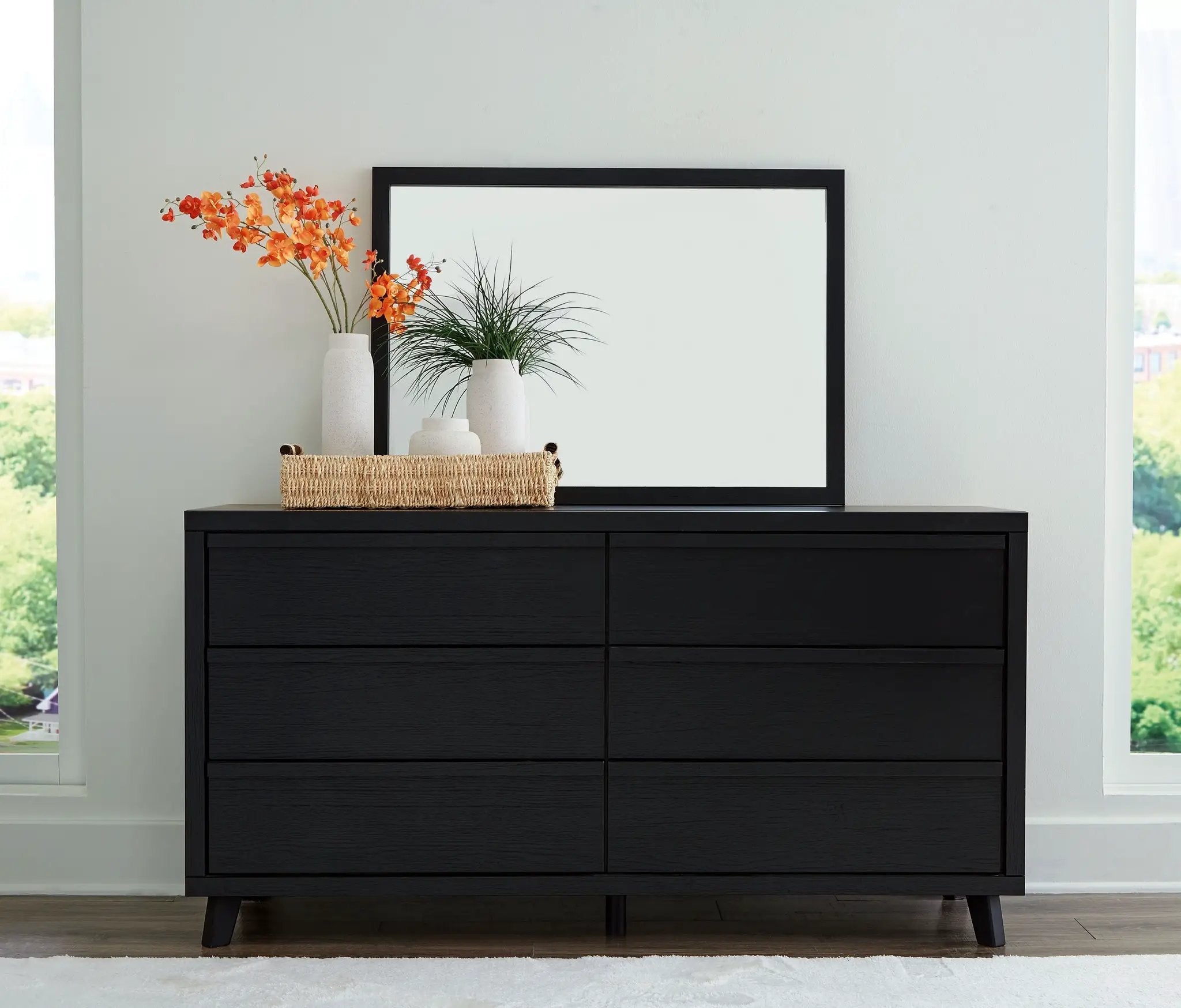 Danziar - Dresser And Mirror - Black by Unique Piece Furniture