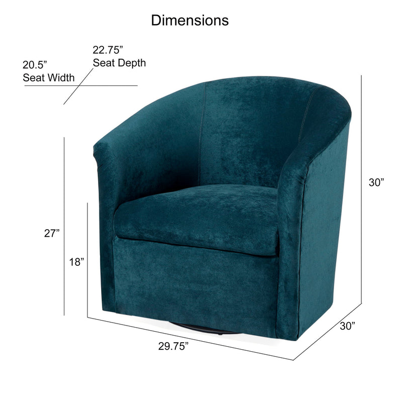 Eden - Swivel Chair With Upholstery And Hardwood Frame by HouseOfZazla