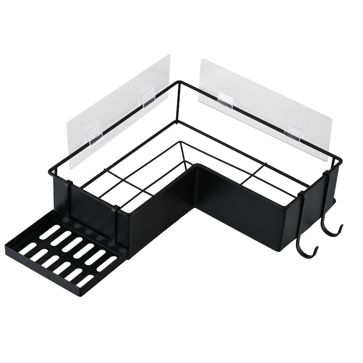 2-Pack Drill-Free Adhesive Corner Shower Caddy Organizer by HouseOfZazla