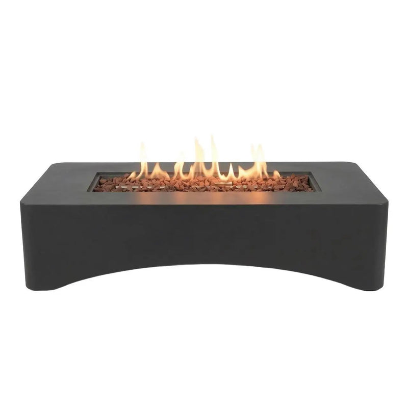 56" Propane Fire Pit Table, Rectangular Outdoor Gas Fire Pit by HouseOfZazla