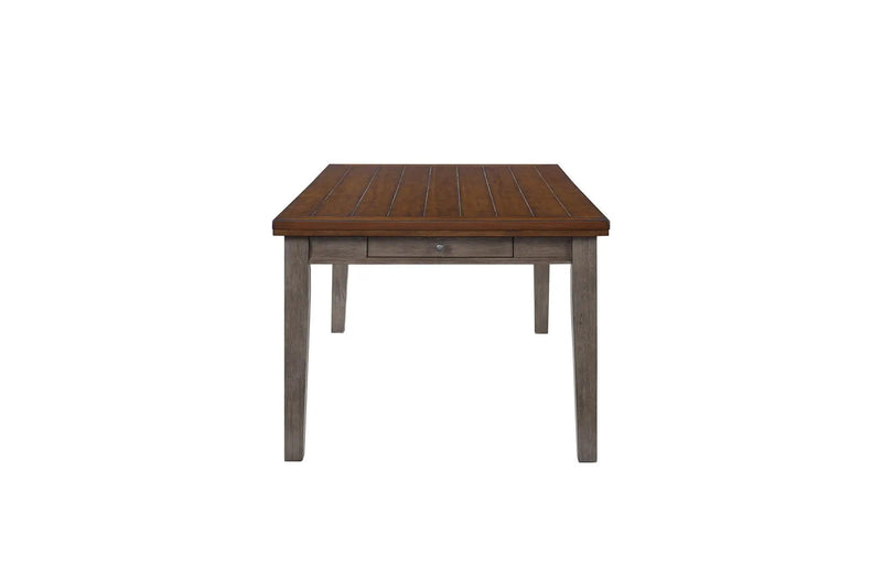 2 Tone 6 Drawer Dining Table - Gray by Unique Piece Furniture