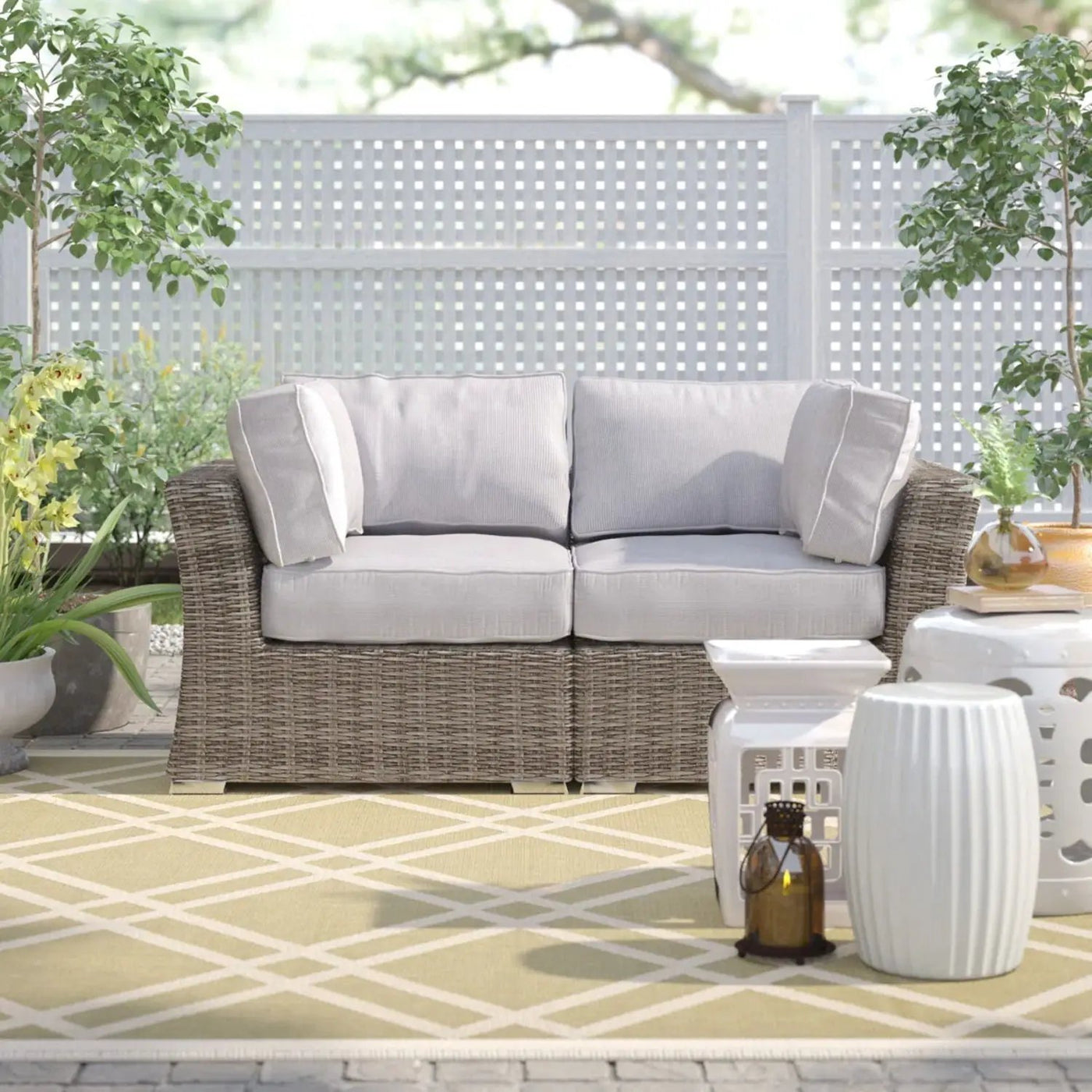 Loveseat With Cushions by Unique Piece Furniture