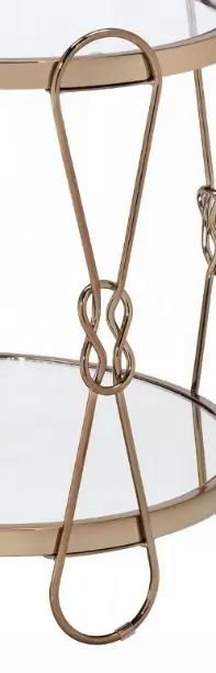 Zekera Mirrored & Champagne Finish End Table by HouseOfZazla