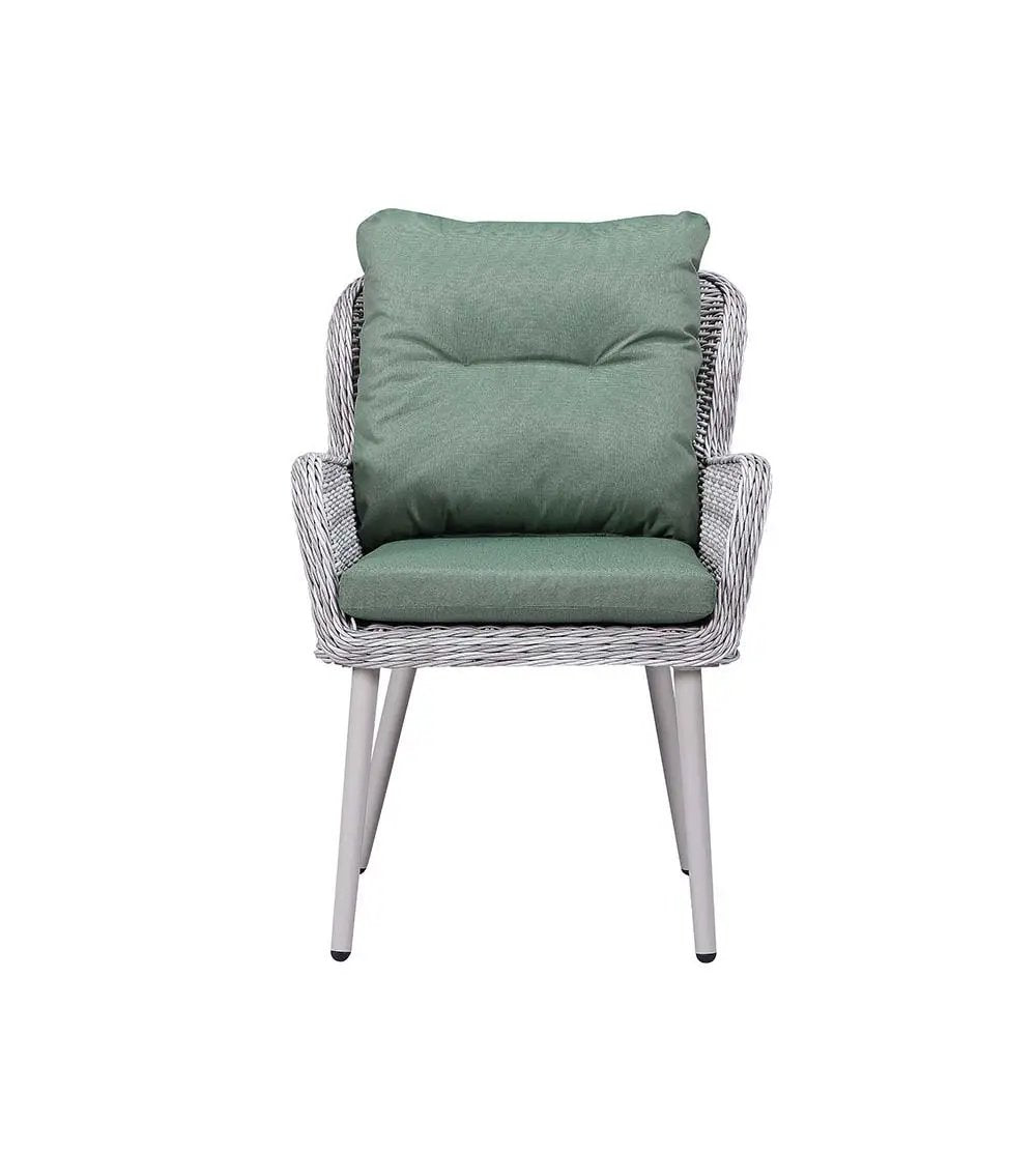 Jenneva - 7 Piece Patio Dining Set - Night Green Fabric & Gray by Unique Piece Furniture