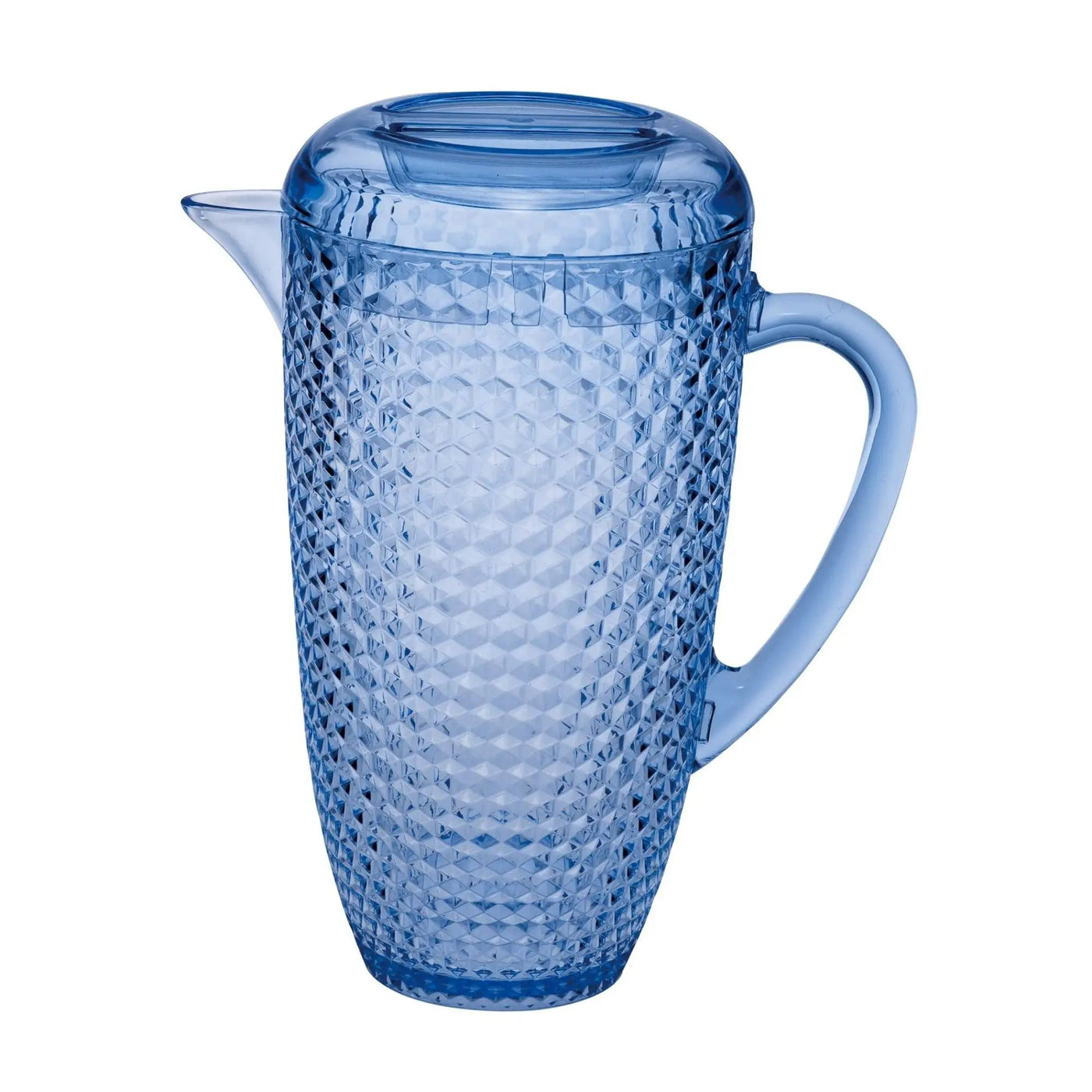 Diamond Cut Unbreakable Plastic Water Pitcher With Lid by HouseOfZazla
