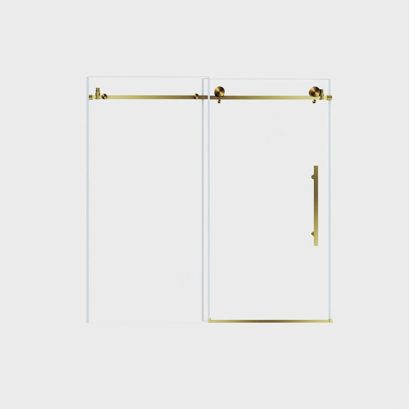 Frameless Shower Door, Smooth Sliding Tracks by HouseOfZazla