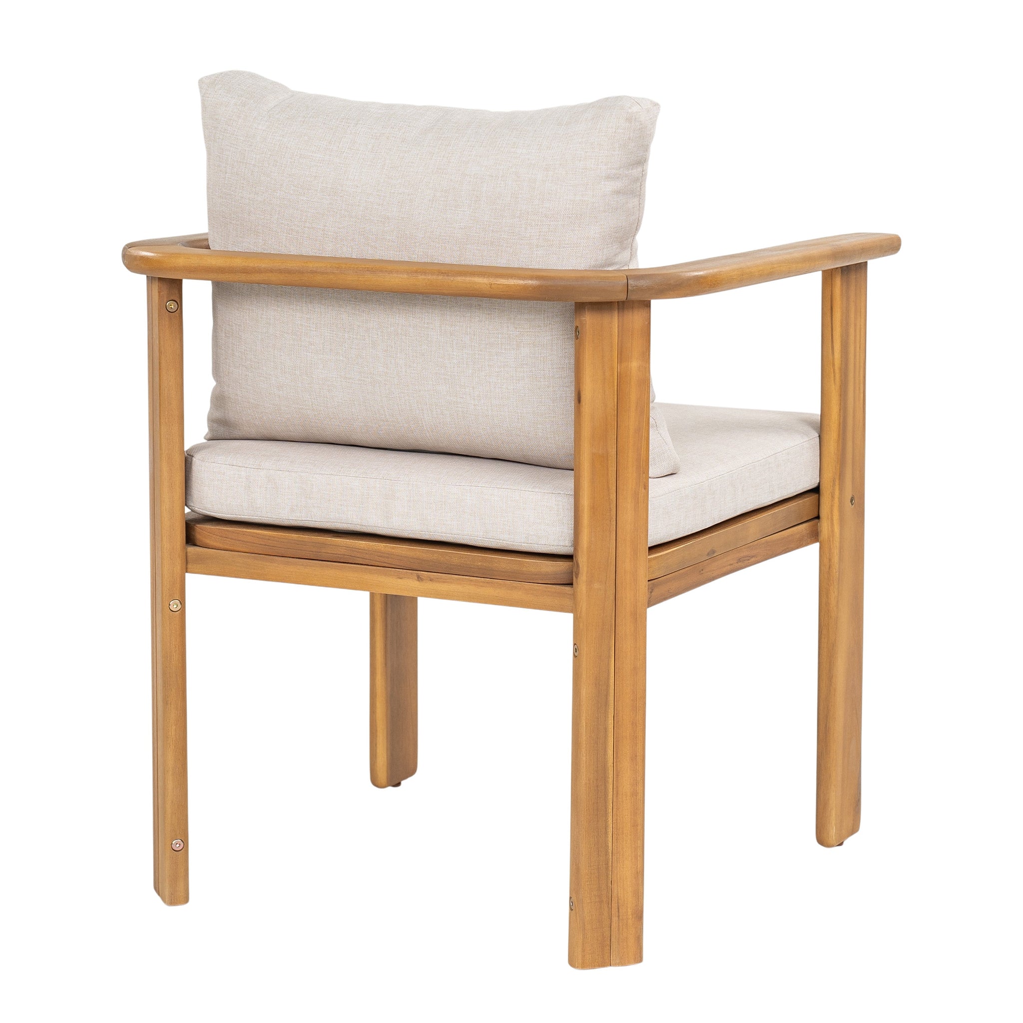 Kaja Outdoor Acacia Wood Dining Chair, Teak Finish Frame by HouseOfZazla