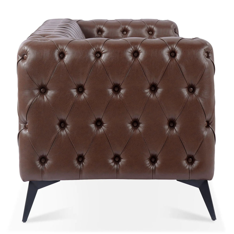 Square Arm Removable Cushion 3 Seater Sofa by Unique Piece Furniture
