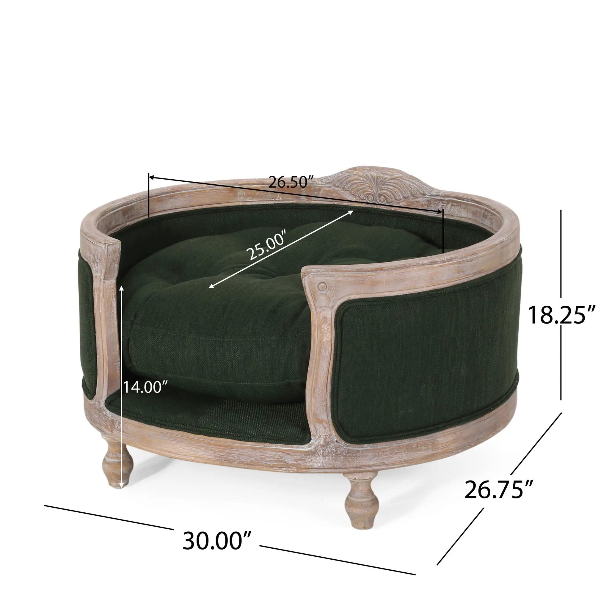 Upholstered Pet Bed, Fabric Dog Bed by HouseOfZazla