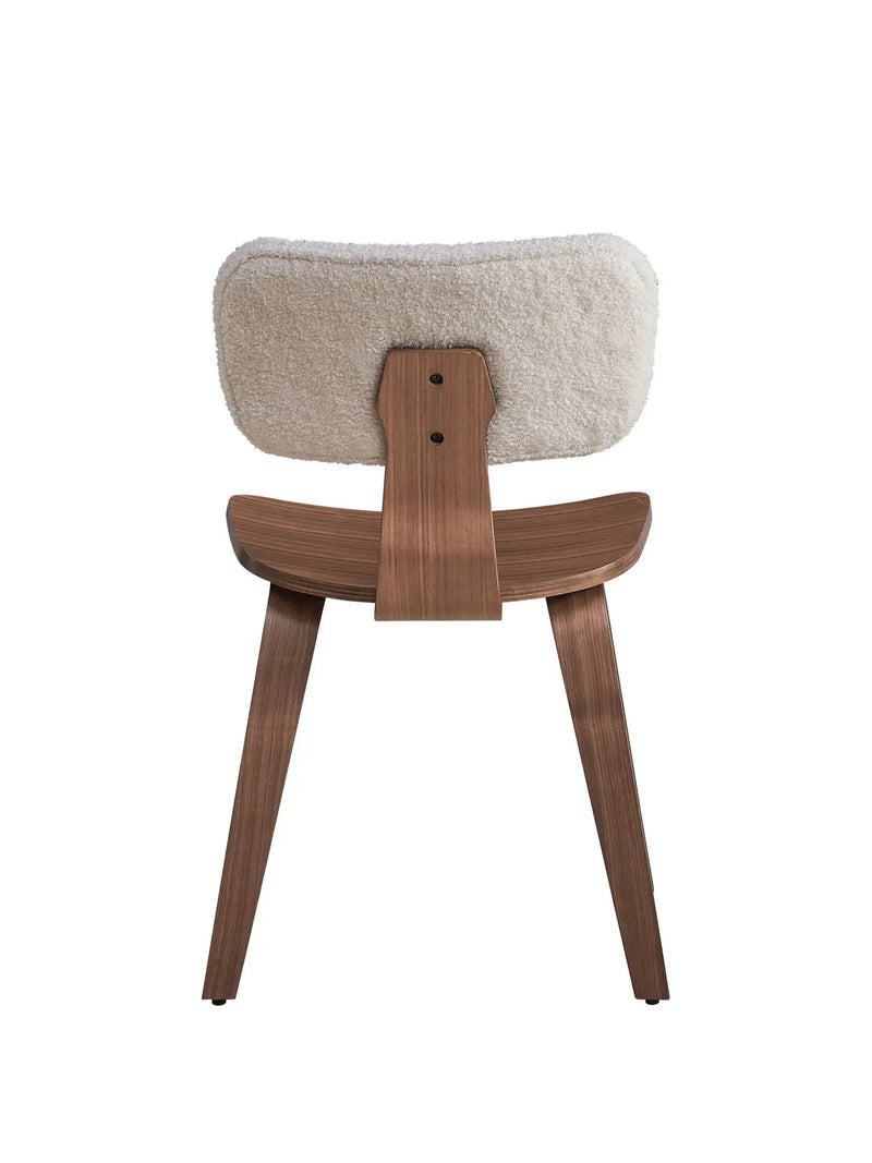Casson - Boucle 7 Walnut Side Chair (Set of 2) - White / Walnut by HouseOfZazla