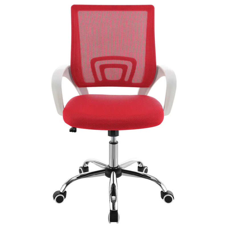 Felton Upholstered Adjustable Home Office Desk Chair Red by Unique Piece Furniture