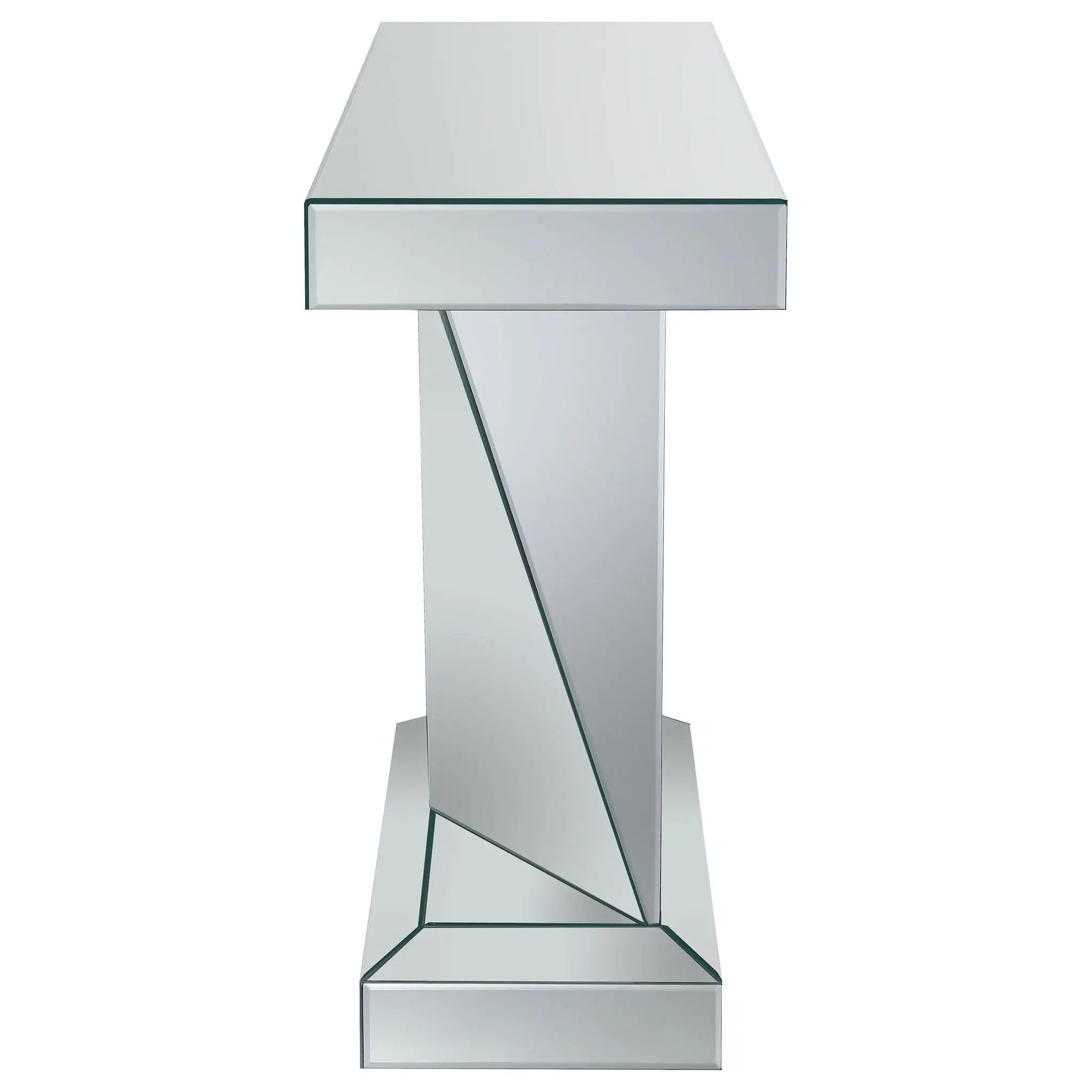 Amore Mirrored Acrylic Entryway Sofa Console Table Silver by Unique Piece Furniture