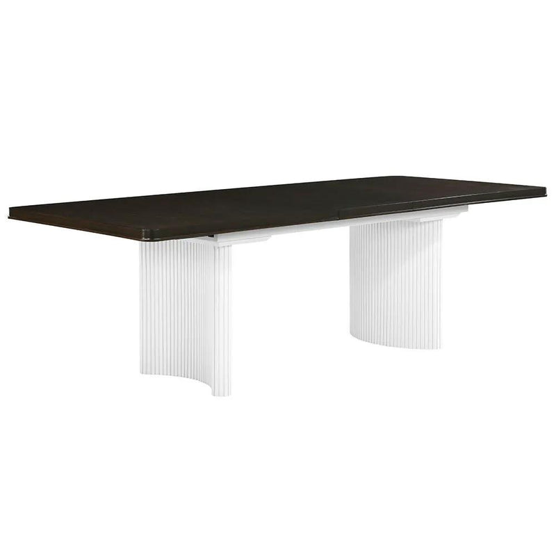 Carena - Dining Table With Leaf - White & Brown by Unique Piece Furniture