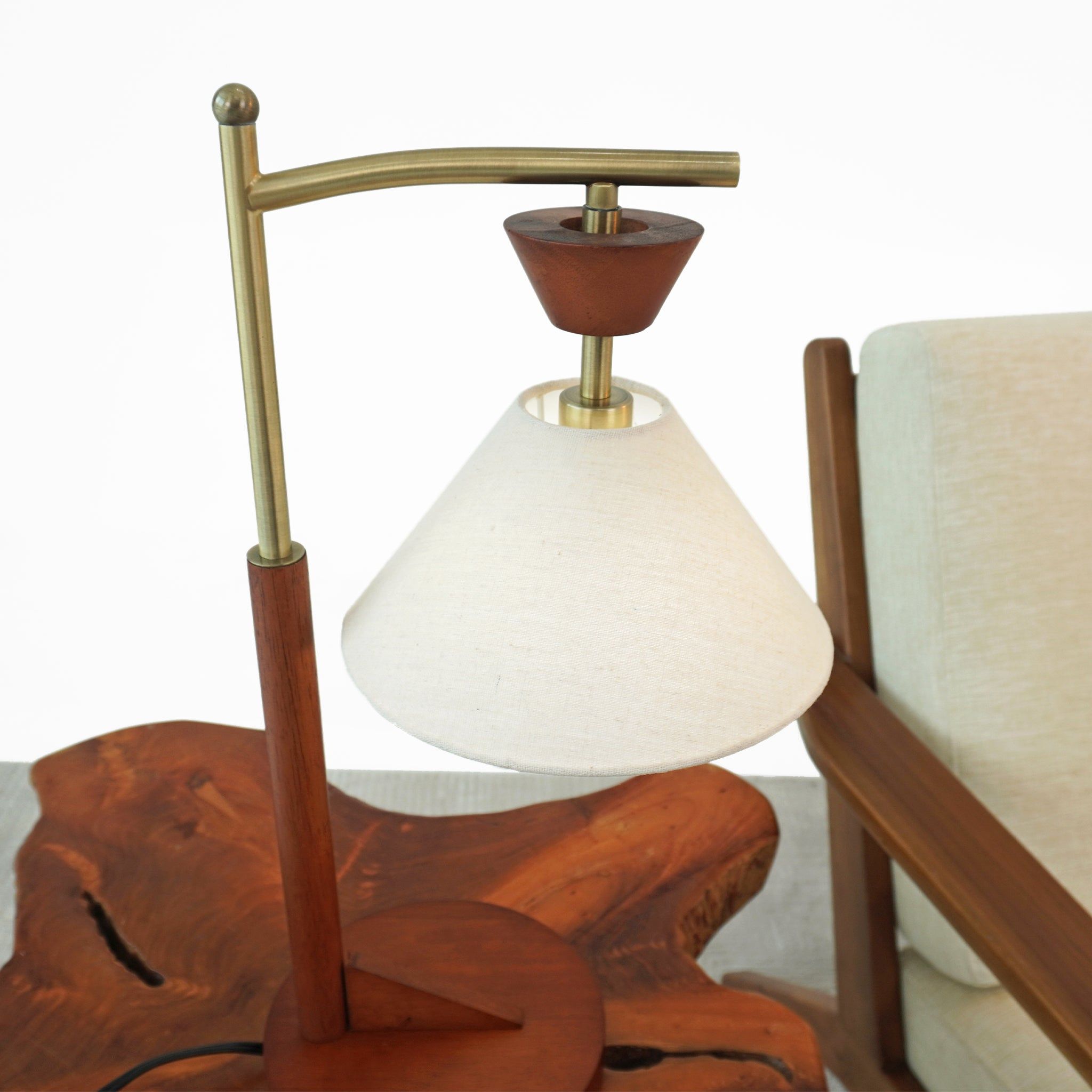 Nightstand Desk Lamp With Cone Shade For Eye Protection - Brown by HouseOfZazla