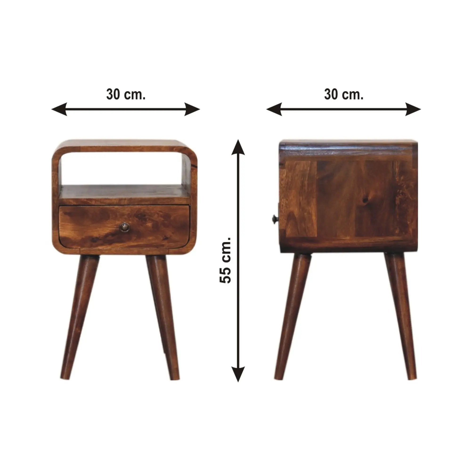 Mini Open Bedside Nightstand by Unique Piece Furniture