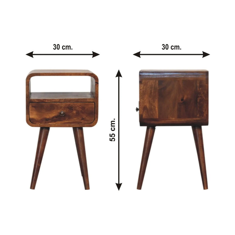 Mini Open Bedside Nightstand by HouseOfZazla